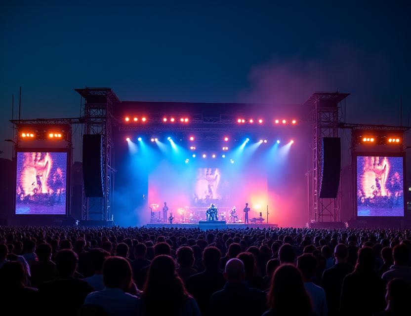 Concierto con tarimas musicales