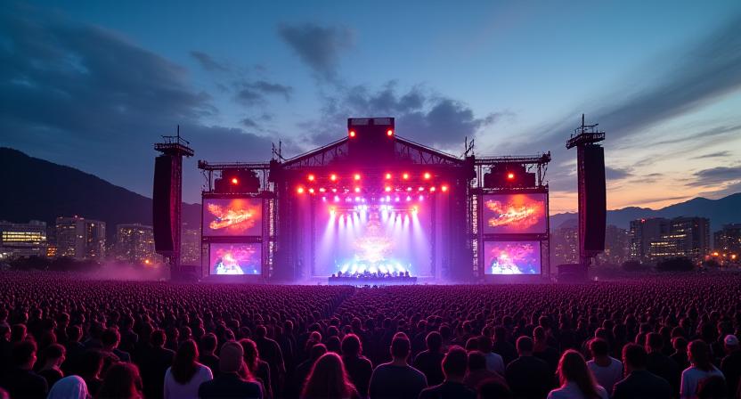 Escenario festival de música